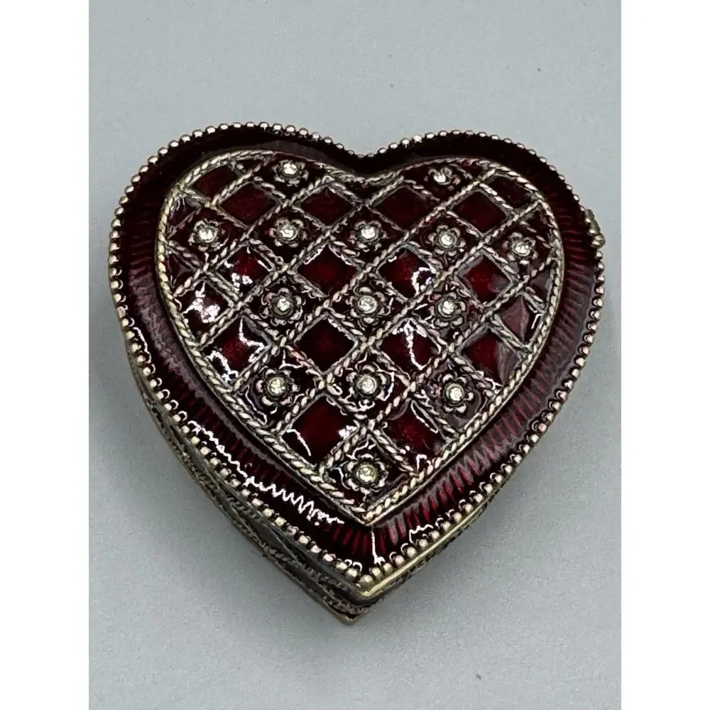 Trinket Box Object d' art L’amour Jeweled Heart Art Form‎ Collectibles 2009